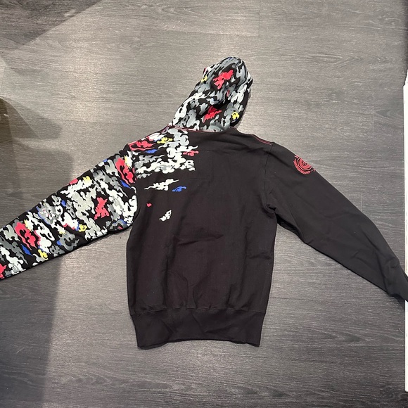 Multi colored Camo print zip up sweatshirt hoodie - Picture 2 of 2